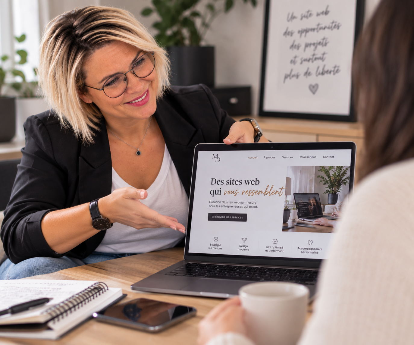 Présentation d’un projet de création de site web — En Place Studio, Libercourt